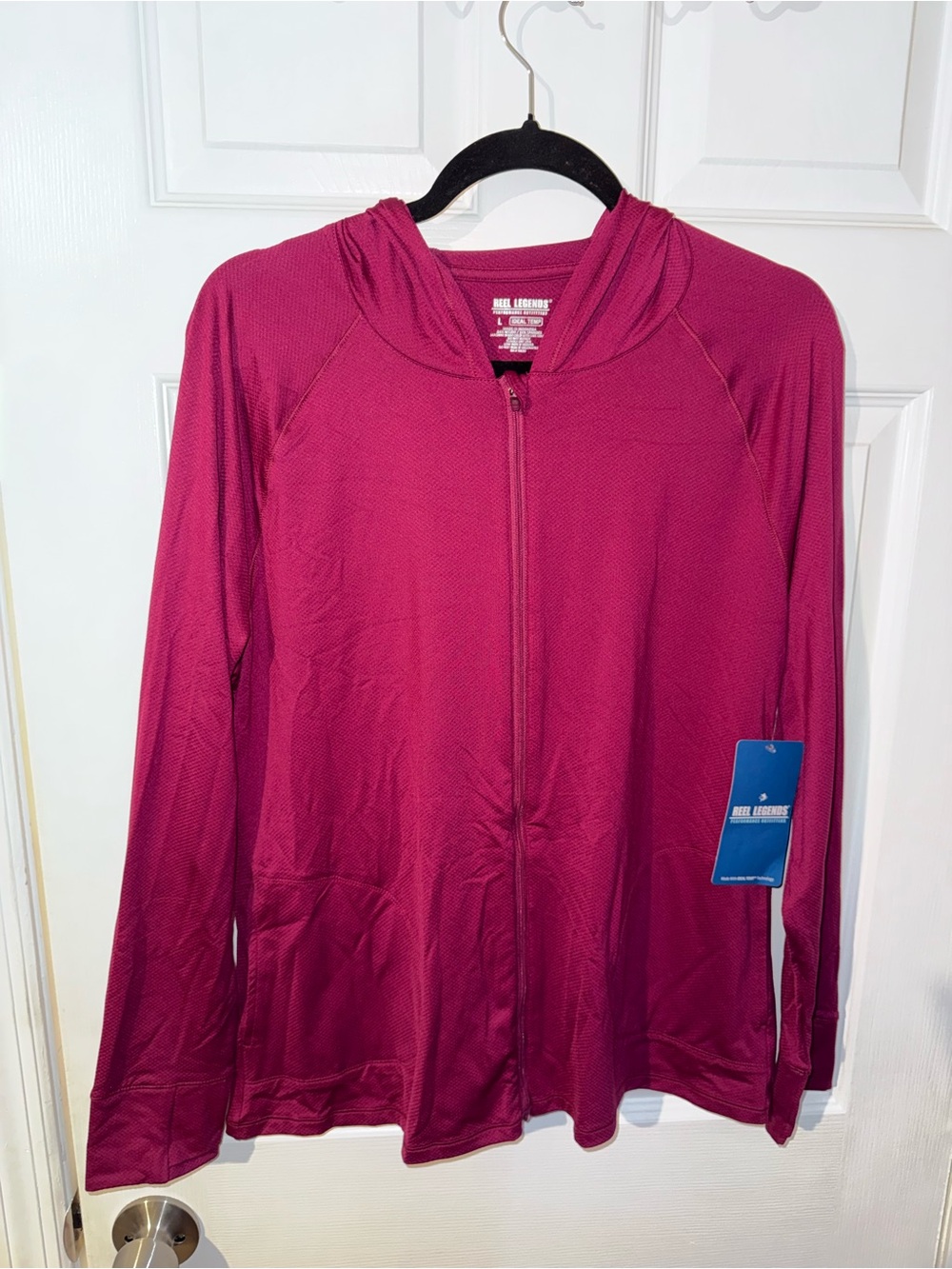 Reel Legends Men's Burgundy IdealTemp Long Sleeve Fishing Jacket Large NWT